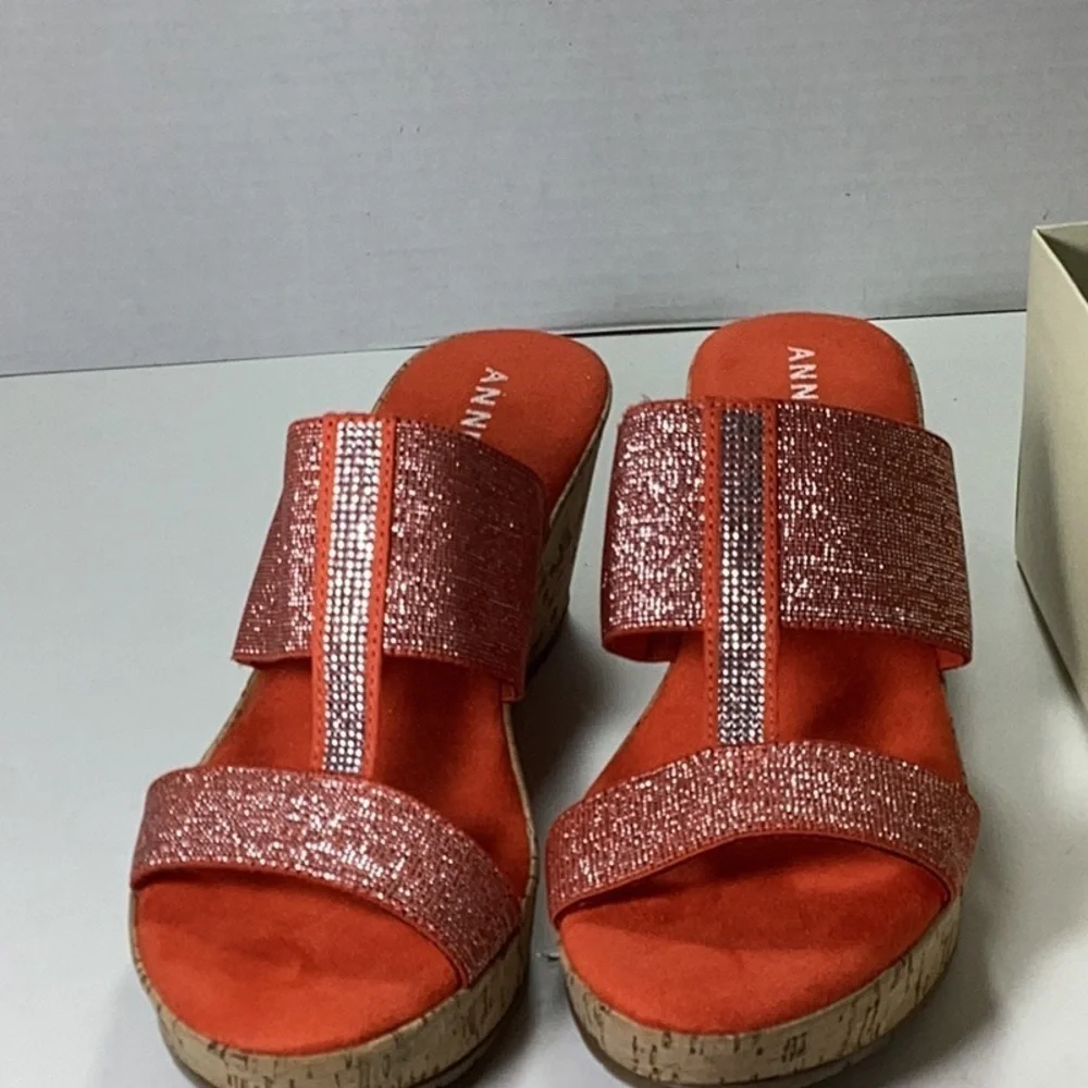 ANNE KLEIN Hardy Elastic Strap Wedge